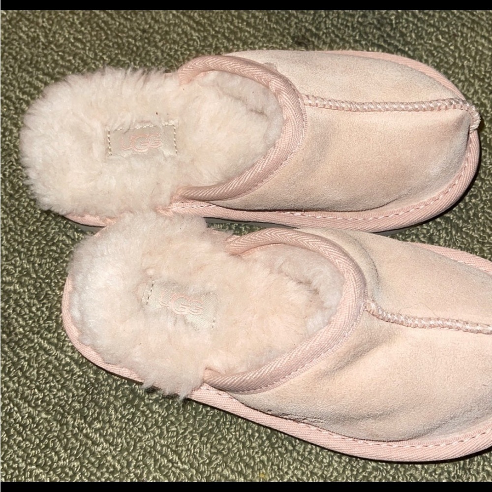 UGG plush kids slip ons